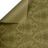 Elegant patterned wrapping decorative foil sheet 57cm x 57cm, 20 pcs. - Olive green