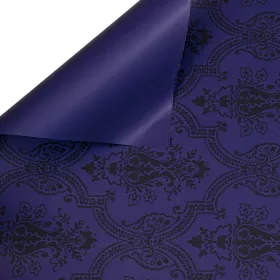   Elegant patterned wrapping decorative foil sheet 57cm x 57cm, 20 pcs. - Dark purple
