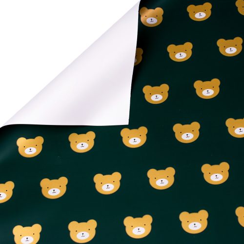 Teddy bear foil roll 58cm x 10m - Dark green