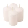Adventi henger gyertya készlet, 8 x 5cm - Lakk fehér