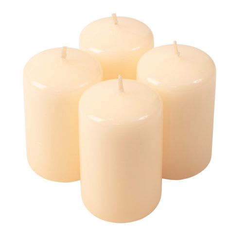 Adventi henger gyertya készlet, 8 x 5cm - Lakk ekrü