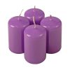 Adventi henger gyertya készlet, 8 x 5cm - Lakk lila