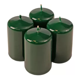 Adventi henger gyertya készlet, 8 x 5cm - Lakk sötétzöld