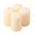 Advent pillar candle set, 8 x 5cm – Matte ecru