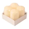 Advent pillar candle set, 8 x 5cm – Matte ecru