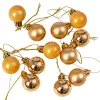 12-piece 2.5cm Christmas Ball Set - Gold