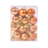 12-piece 2.5cm Christmas Ball Set - Light Brown
