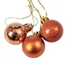 12-piece 2.5cm Christmas Ball Set - Light Brown