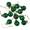 12-piece 2.5cm Christmas Ball Set - Dark Green