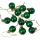 12-piece 2.5cm Christmas Ball Set - Dark Green