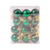 12-piece 2.5cm Christmas Ball Set - Dark Green