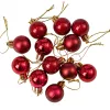 12-piece 2.5cm Christmas Ball Set - Burgundy