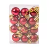 12-piece 2.5cm Christmas Ball Set - Burgundy