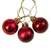 12-piece 2.5cm Christmas Ball Set - Burgundy