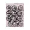 12-piece 2.5cm Christmas Ball Set - Graphite