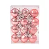12-piece 2.5cm Christmas Ball Set - Coral Pink