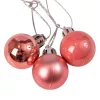 12-piece 2.5cm Christmas Ball Set - Coral Pink