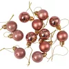 12-piece 2.5cm Christmas Ball Set - Rose Gold
