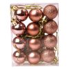 12-piece 2.5cm Christmas ball set - Rose gold