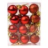12-piece 2.5cm Christmas ball set - Red