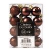 12-piece 2.5cm Christmas ball set - Dark brown