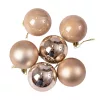 6-piece 6cm Christmas Ball Set - Champagne