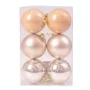 6-piece 6cm Christmas Ball Set - Champagne