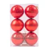 6-piece 6cm Christmas Ball Set - Red