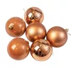 6-piece 6cm Christmas Ball Set - Light Brown