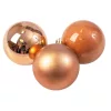 6-piece 6cm Christmas Ball Set - Light Brown