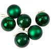 6-piece 6cm Christmas Ball Set - Dark Green