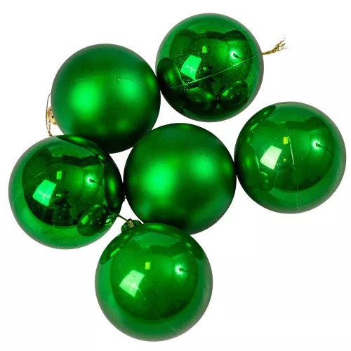 6-piece 6cm Christmas Ball Set - Green
