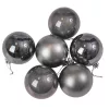 6-piece 6cm Christmas Ball Set - Graphite