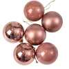 6-piece 6cm Christmas Ball Set - Rose Gold