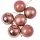 6-piece 6cm Christmas Ball Set - Rose Gold