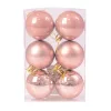 6-piece 6cm Christmas Ball Set - Rose Gold