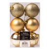 6-piece 6cm Christmas ball set - Gold