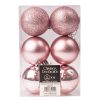 6-piece 6cm Christmas ball set - Pink