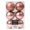 6-piece 6cm Christmas ball set - Rose gold