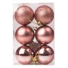 6-piece 6cm Christmas ball set - Rose gold