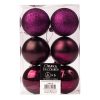 6-piece 6cm Christmas ball set - Dark purple