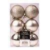 6-piece 6cm Christmas ball set - Champagne 