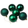 6-piece 6cm Christmas ball set - Dark green