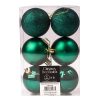 6-piece 6cm Christmas ball set - Dark green