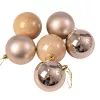 6-piece 8cm Christmas Ball Set - Champagne