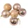 6-piece 8cm Christmas Ball Set - Champagne