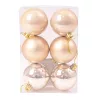 6-piece 8cm Christmas Ball Set - Champagne