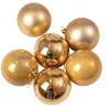 6-piece 8cm Christmas Ball Set - Gold