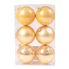 6-piece 8cm Christmas Ball Set - Gold