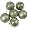 6-piece 8cm Christmas Ball Set - Light Green